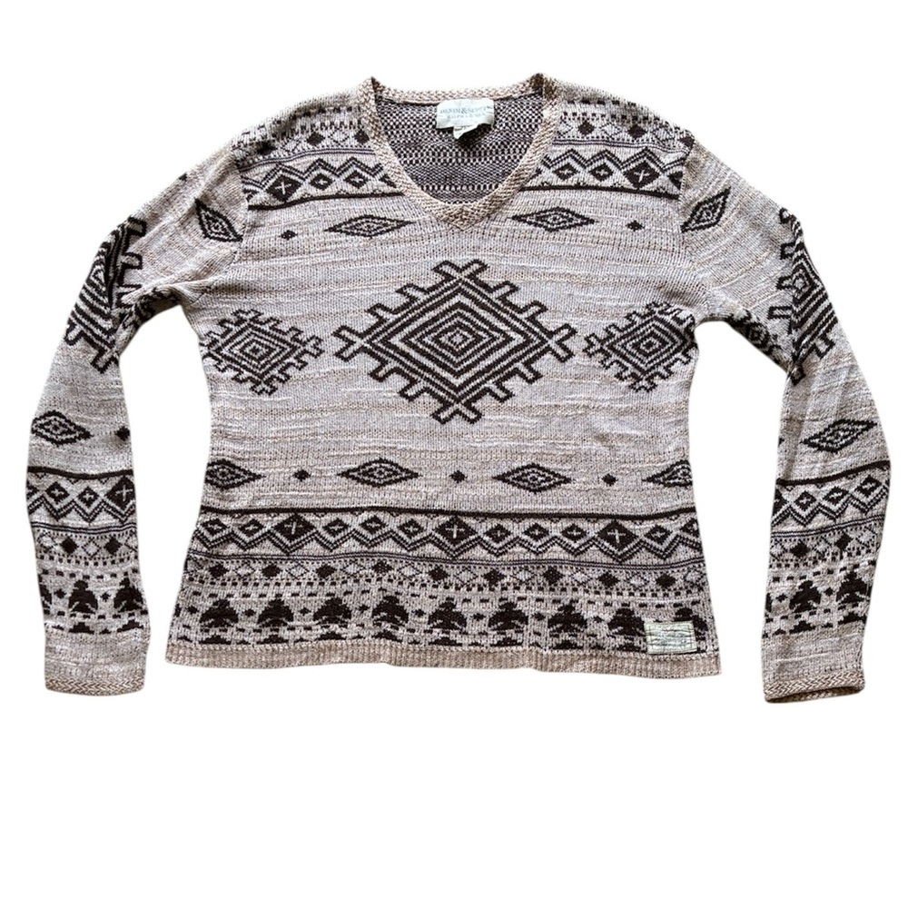 Ralph Lauren Denim & Supply Women’s Aztec Southwestern Cotton Sweater Size Small